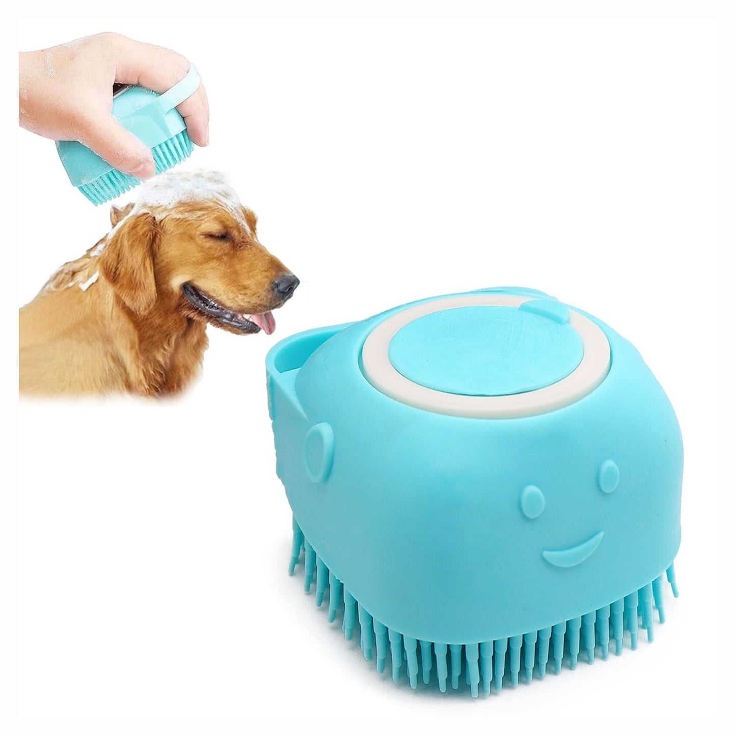 Silicone Pet Bath Brush | Shampoo Massage Scrubber for Dogs & Cats