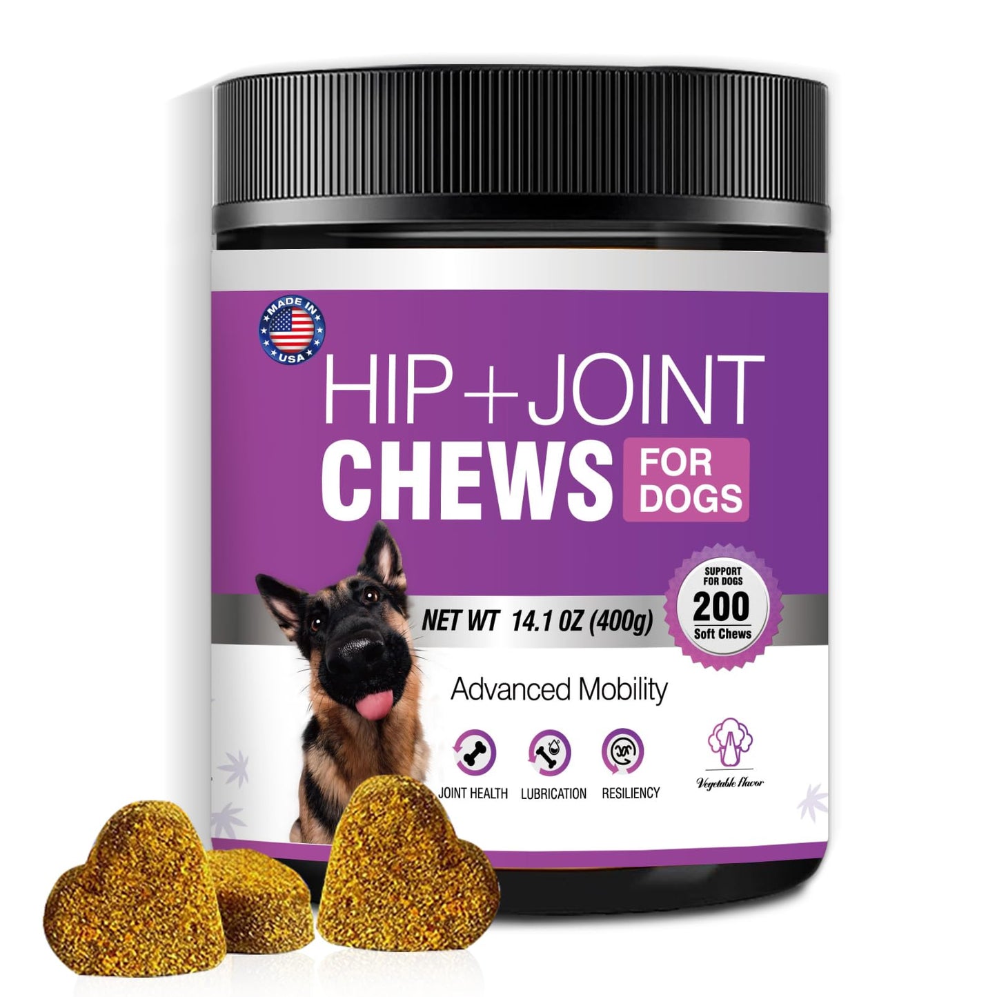 Glucosamine Joint Chews for Dogs | Hip & Joint Support with Chondroitin, MSM & Hemp