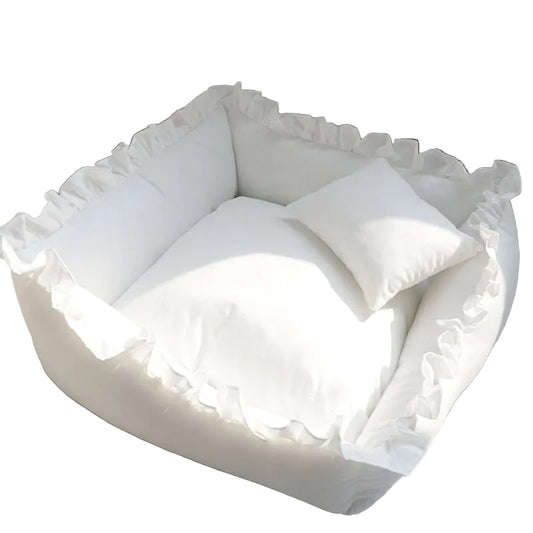 Princess Dog Bed Sofa | Plush Cozy Bed for Small Dogs & Cats