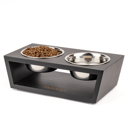 Elevated Cat Food Bowl Stand – Raised Pet Feeding Bowls for Cats & Small Dogs, Anti-Slip Elevated Food & Water Bowl Set