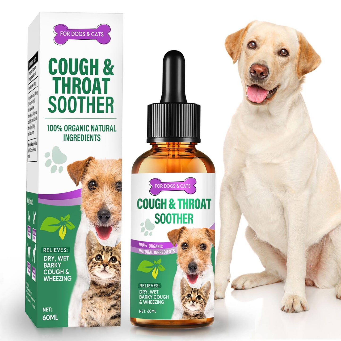 Dog Cough & Allergy Relief Supplement | Supports Dry, Wet & Barky Cough