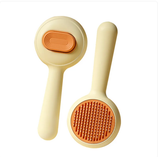 Non-Slip Pet Grooming Brush | Stainless Steel Deshedding Brush for Dogs & Cats