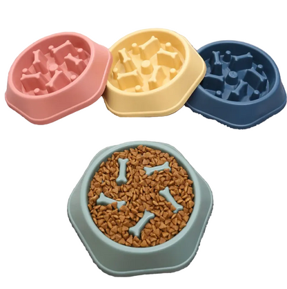 Slow Feeder Dog Bowl | Anti-Gulp Puzzle Bowl for Healthy Digestion