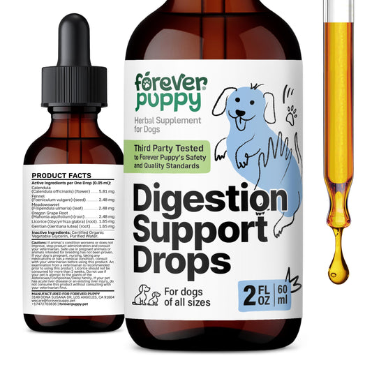 Forever Puppy Digestive Drops for Dogs | Gut & Digestive Health Supplement | 2 oz