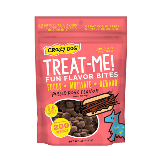 Crazy Dog Treat-Me! Mini Treats: Pulled Pork - 4 oz.