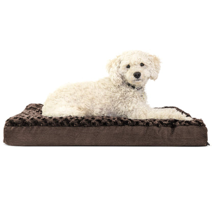 Orthopedic Dog Bed | Ultra Plush Faux Fur Mattress for Small & Medium Dogs