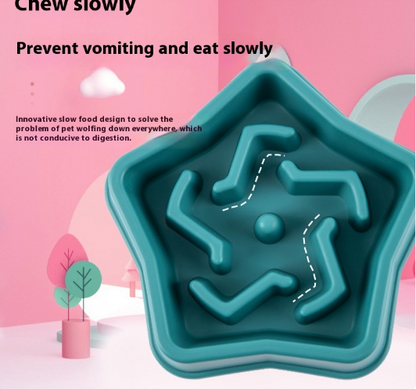 Slow Feeder Pet Bowl | Interactive Anti-Gulp Food Bowl for Dogs & Cats