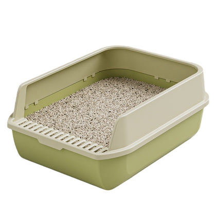 Extra Large Cat Litter Box | High-Sided Splash Guard Litter Tray for Cats