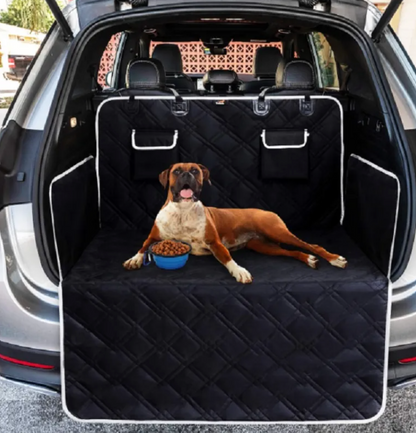 Pet Travel Rear Seat Cover | Waterproof Car Seat Protector with Portable Dog Toilet