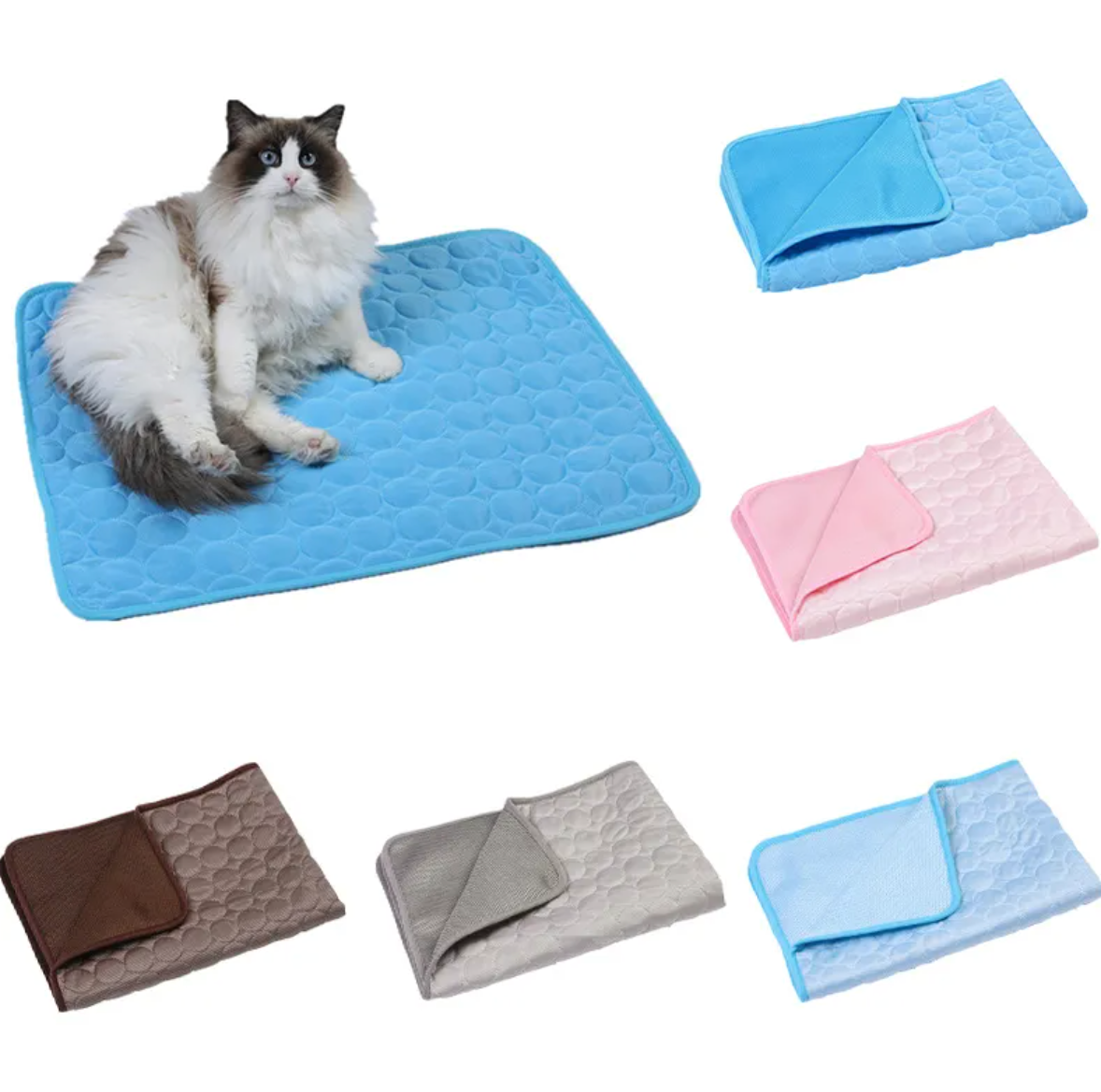 Cooling Pet Mat | Ice Silk Summer Cooling Bed for Dogs & Cats