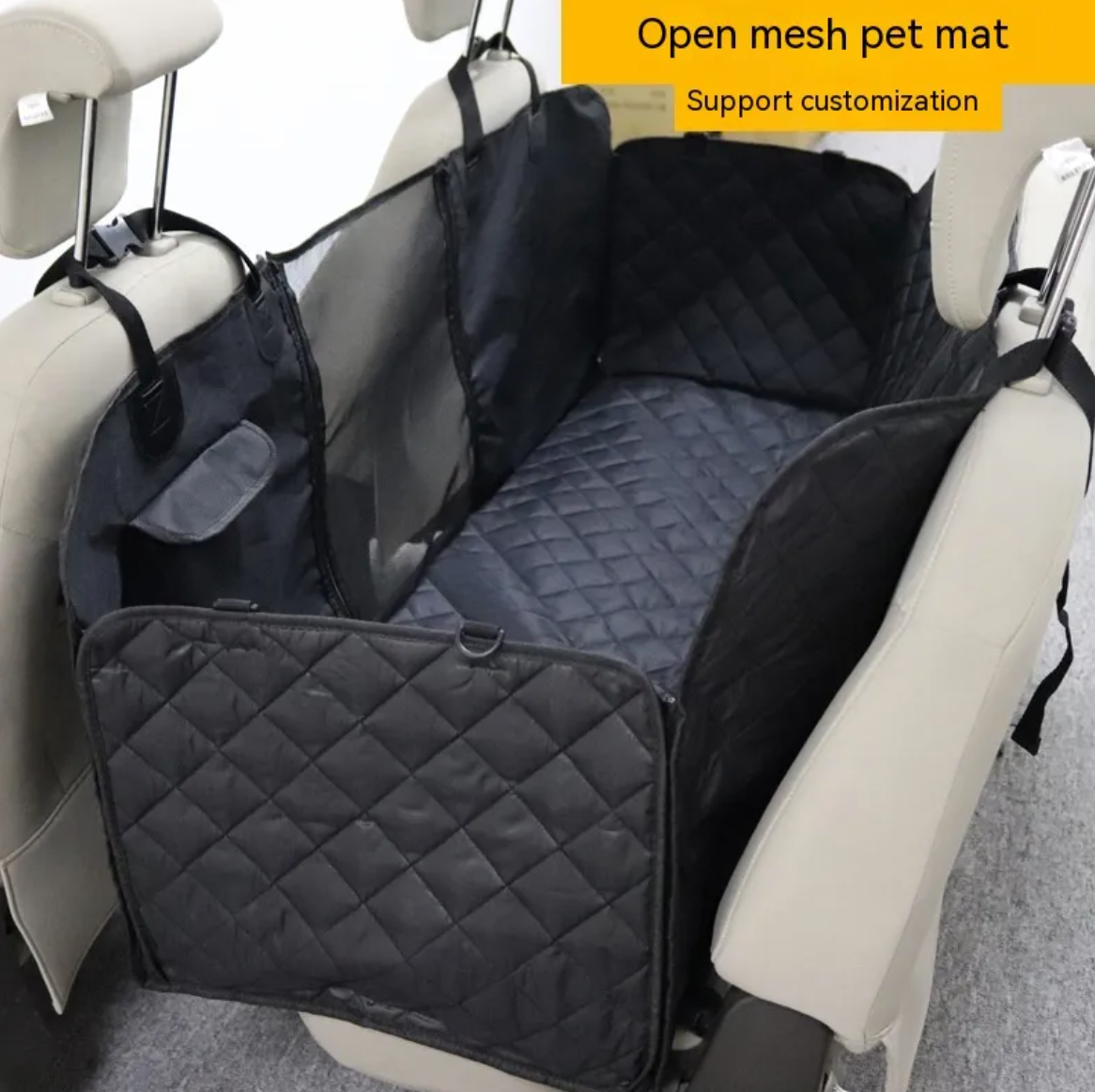 Pet Travel Rear Seat Cover | Waterproof Car Seat Protector with Portable Dog Toilet