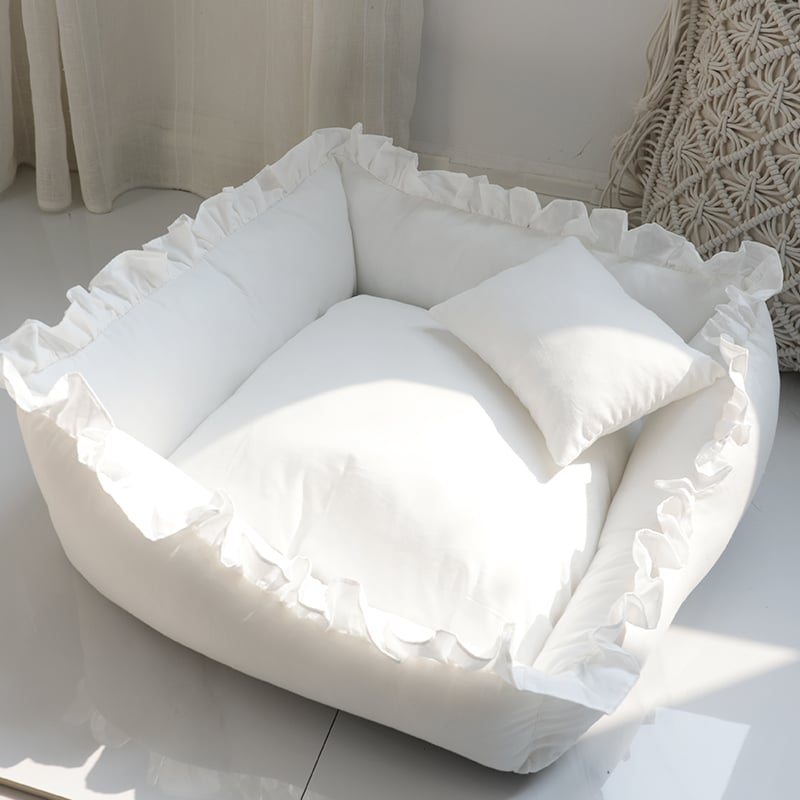 Princess Dog Bed Sofa | Plush Cozy Bed for Small Dogs & Cats