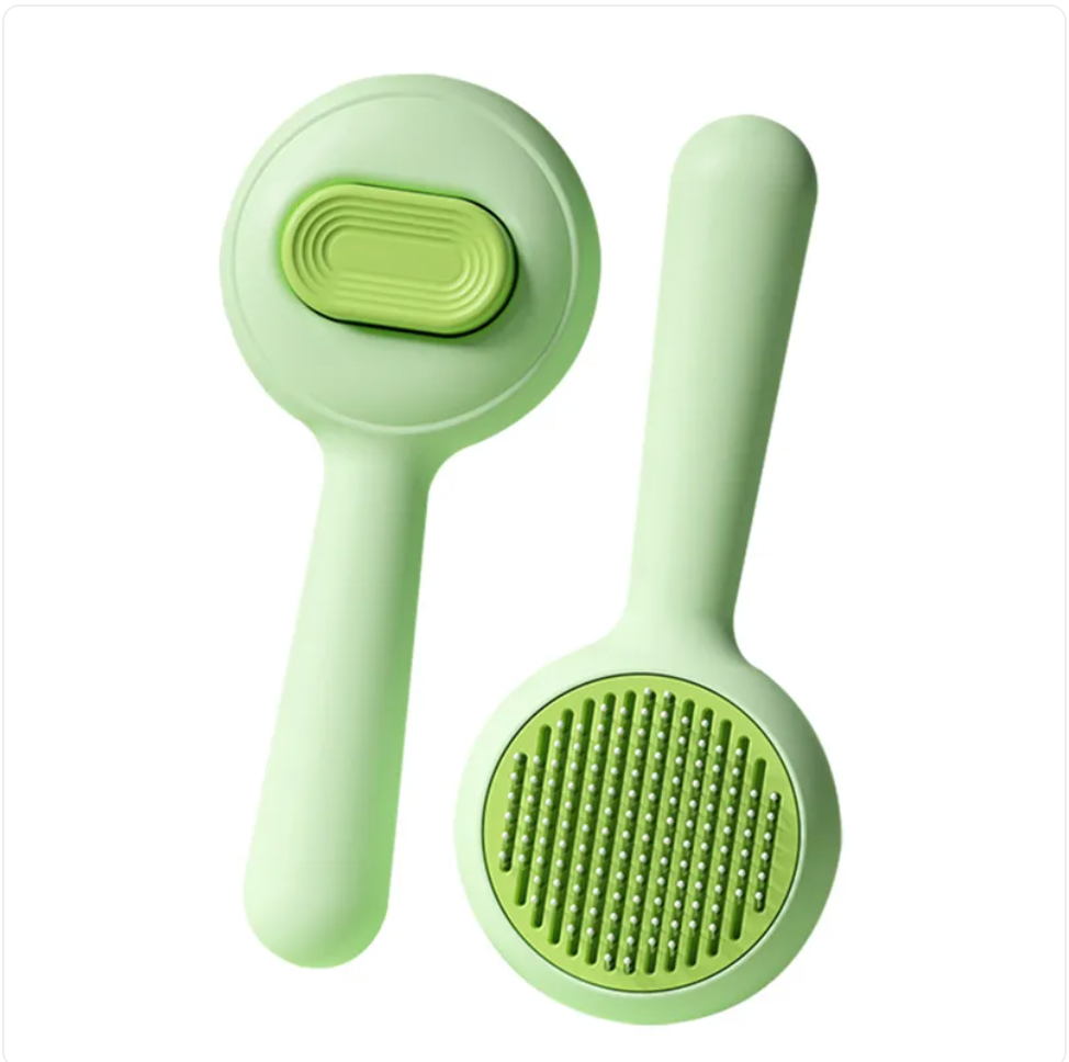 Non-Slip Pet Grooming Brush | Stainless Steel Deshedding Brush for Dogs & Cats