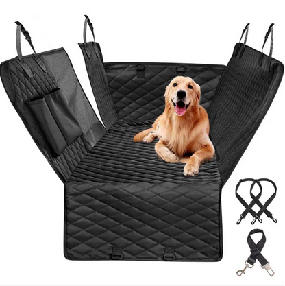 Pet Travel Rear Seat Cover | Waterproof Car Seat Protector with Portable Dog Toilet