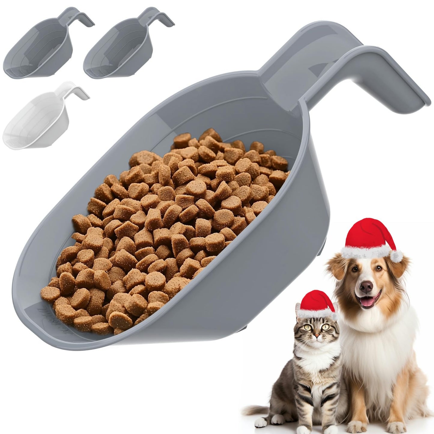 Pet Food Scoop Set | 3-Pack Measuring Scoops for Dog & Cat Food
